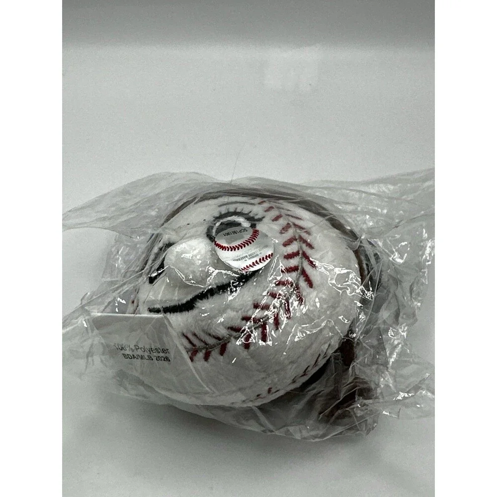 MLB Plush Baseball Face Keychain Clip Blue Cap Ball Bag Charm BDA 2026 NEW